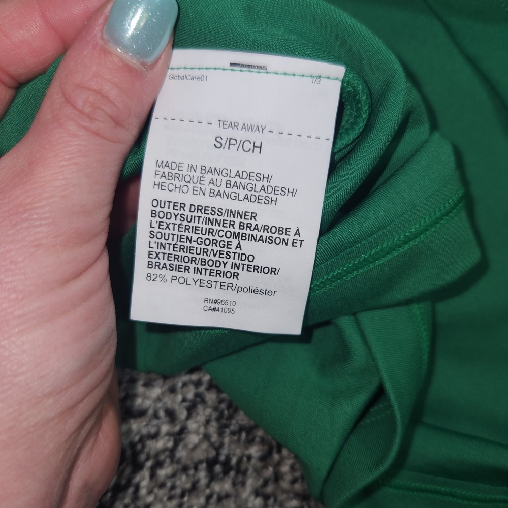 Under Armour Motion Athletic Dress Built-In Bra &Shorts Pocket Size S Green Nwt - Picture 14 of 16